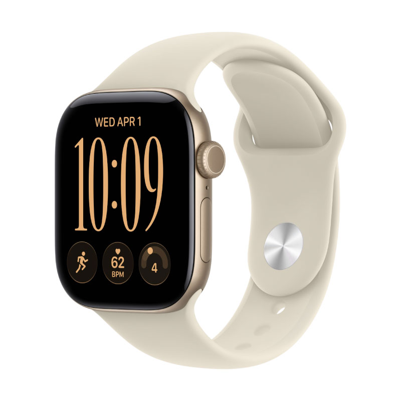 Apple Watch Series 12, 42 mm, Light Gold Aluminum Sand Sport Band M/L